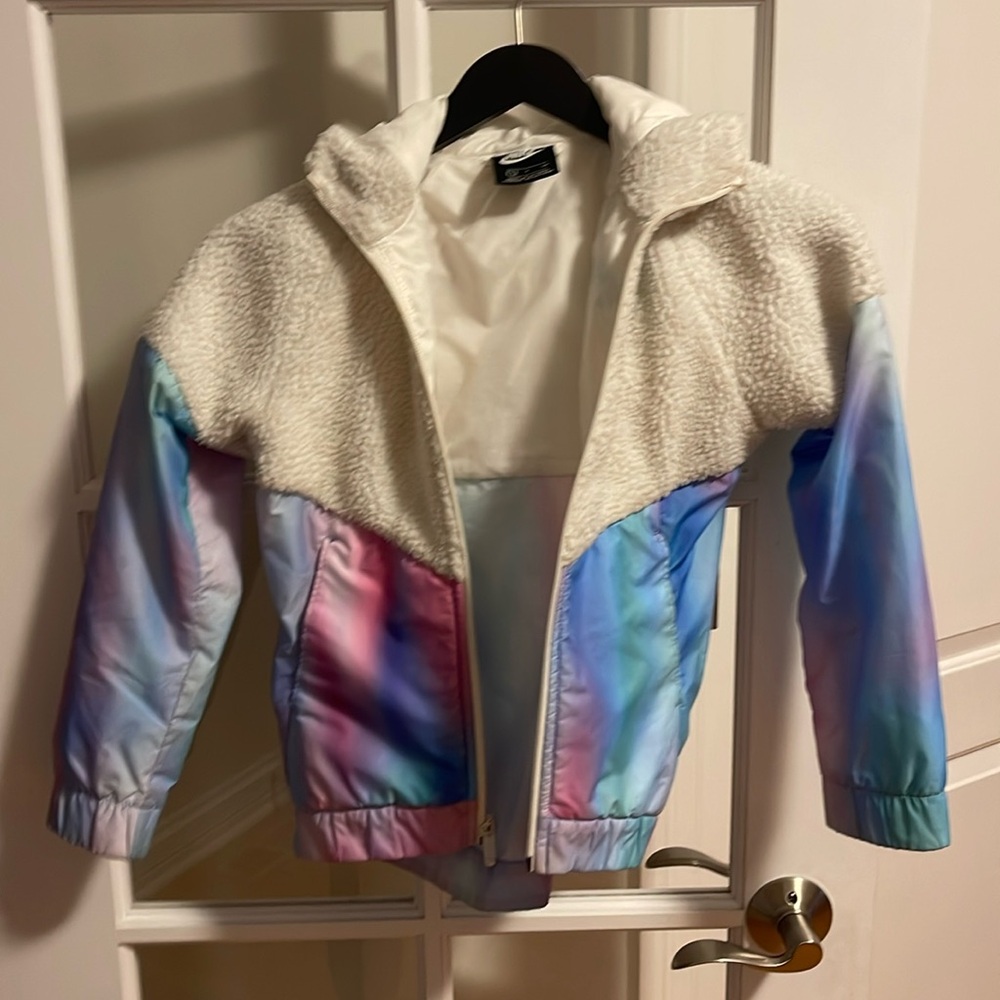Kids Nike size small windbreaker with hood.